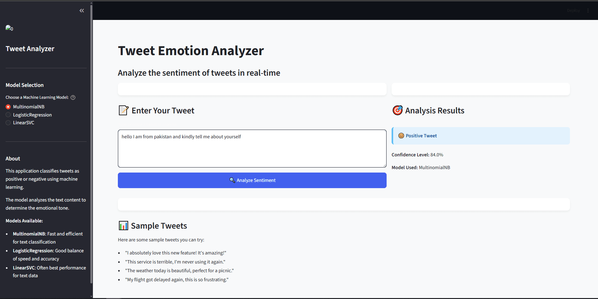 Tweet Emotion Analyzer