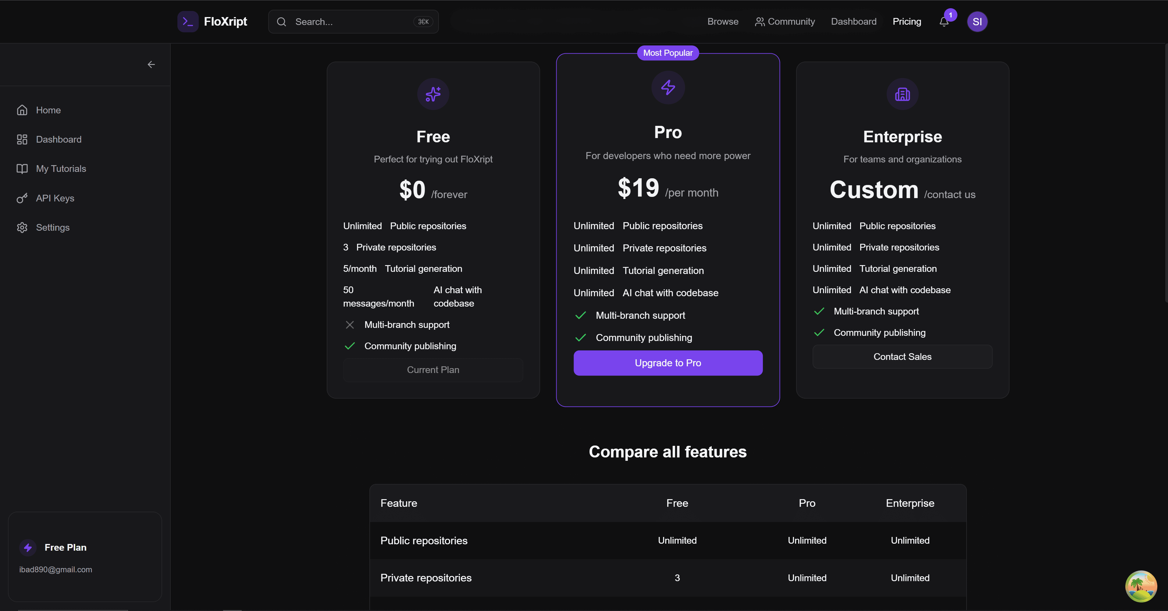 Pricing Plans - Subscription tiers for different user needs