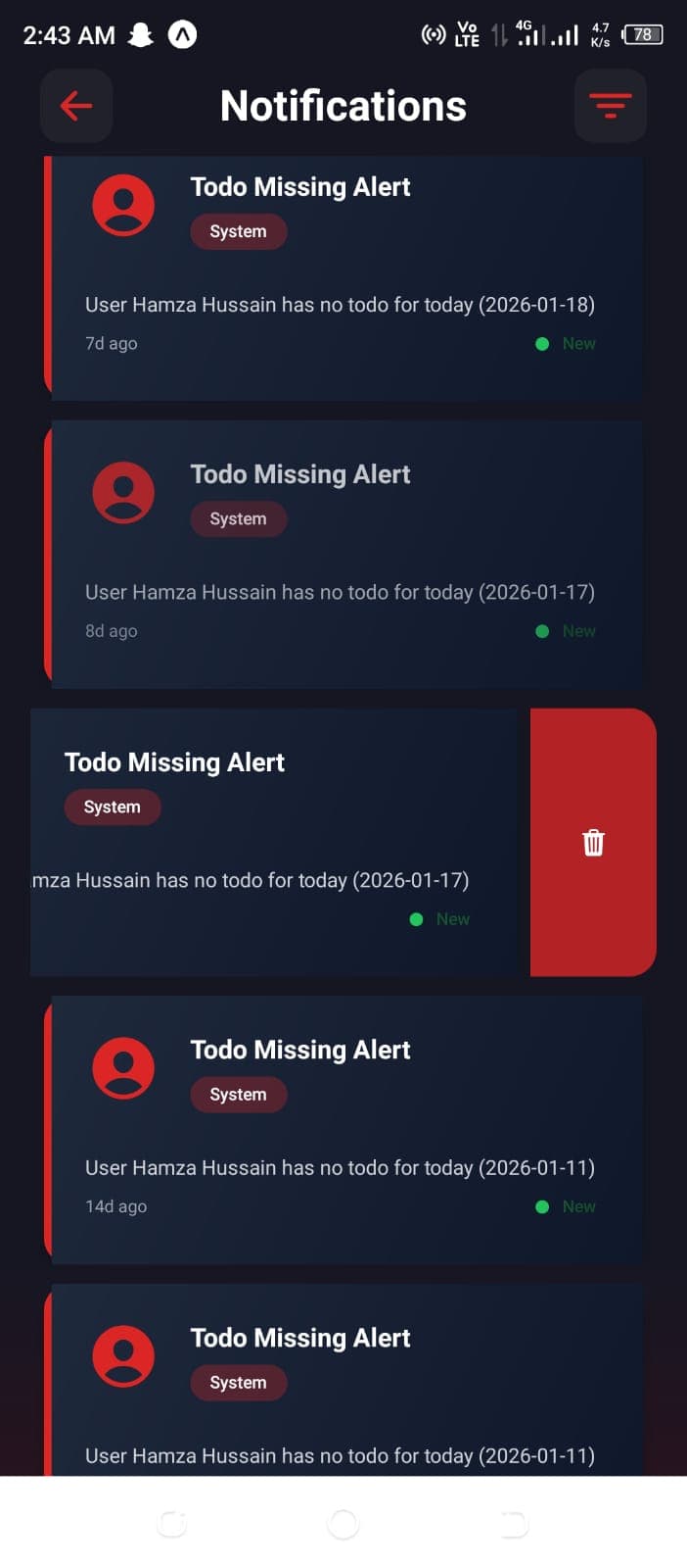 Notifications - Real-time alerts and updates