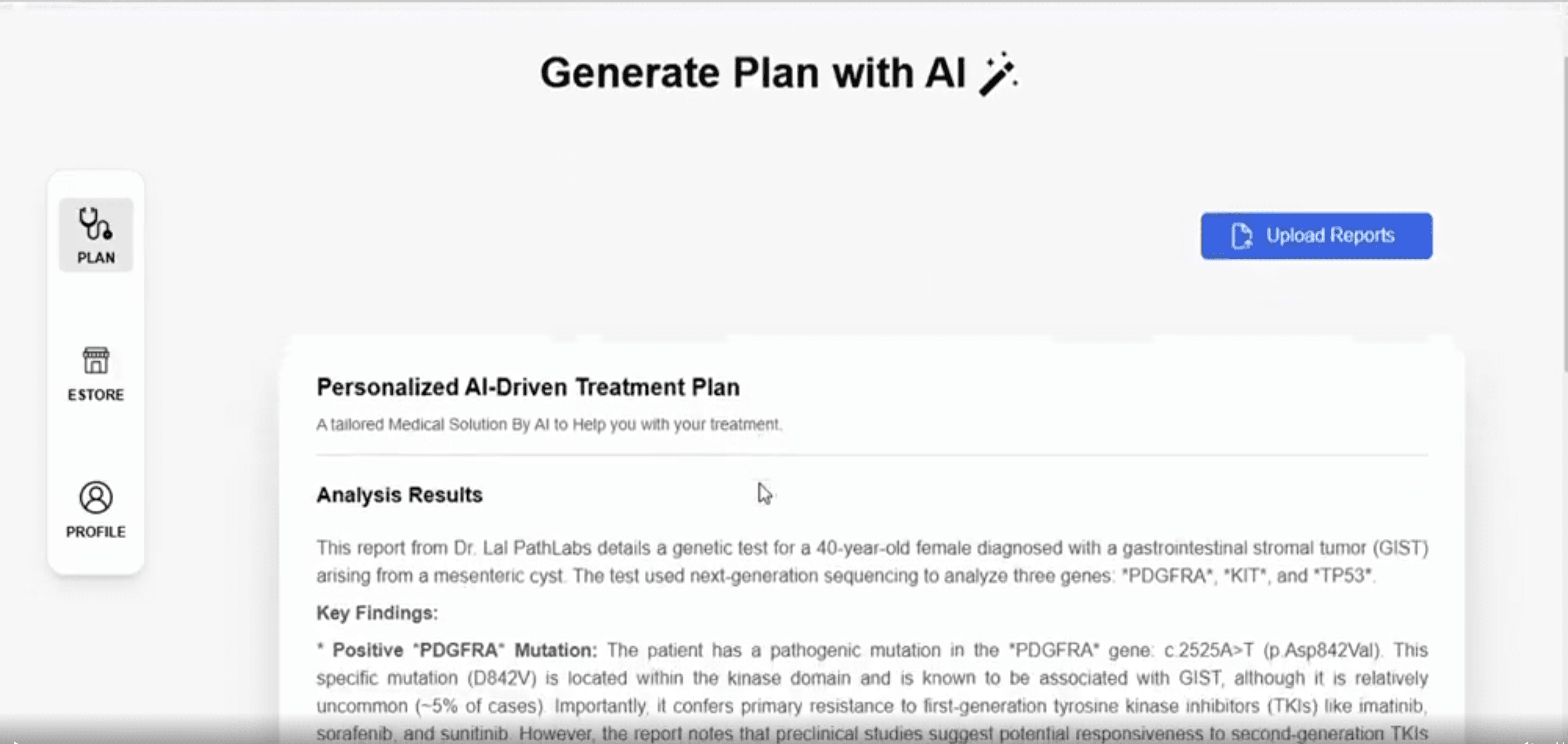 AI Analysis - Medical report analysis with Gemini AI